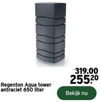 Promotions Regenton aqua tower antraciet - Produit maison - Gamma - Valide de 14/02/2024 à 31/12/2024 chez Gamma