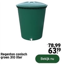 Regenton conisch groen-Huismerk - Gamma