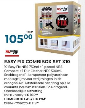 Promoties Easy fix combibox set x10 - Rectavit - Geldig van 22/02/2024 tot 31/03/2024 bij Group Meno