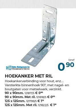 Promoties Hoekanker met ril - Huismerk - Group Meno  - Geldig van 22/02/2024 tot 31/03/2024 bij Group Meno
