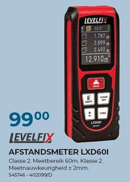 Promoties Levelfix afstandsmeter lxd601 - Levelfix - Geldig van 22/02/2024 tot 31/03/2024 bij Group Meno