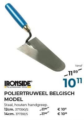 Promoties Poliertruweel belgisch model - Ironside - Geldig van 22/02/2024 tot 31/03/2024 bij Group Meno