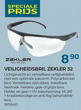 Promoties Veiligheidsbril zekler 32 - zekler - Geldig van 22/02/2024 tot 31/03/2024 bij Group Meno