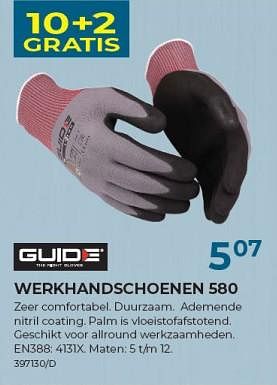 Promotions Werkhandschoenen 580 - Guide - Valide de 22/02/2024 à 31/03/2024 chez Group Meno