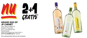 Promoties Grand sud chardonnay white wine - Witte wijnen - Geldig van 28/02/2024 tot 05/03/2024 bij Jumbo