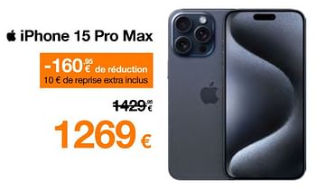 Promotions Apple iphone 15 pro max - Apple - Valide de 20/02/2024 à 29/02/2024 chez Orange