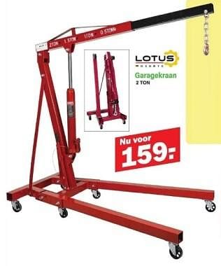 Promoties Garagekraan 2 ton - Lotus Geräte - Geldig van 19/02/2024 tot 09/03/2024 bij Van Cranenbroek