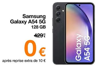 Promotions Samsung galaxy a54 5g 128 gb - Samsung - Valide de 20/02/2024 à 29/02/2024 chez Orange
