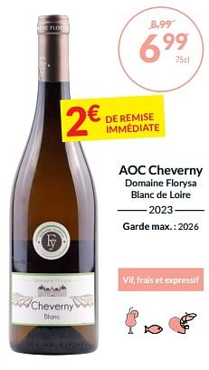 Promotions Aoc cheverny domaine florysa blanc de loire - Vins blancs - Valide de 27/02/2024 à 17/03/2024 chez Intermarche
