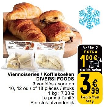 Promotions Viennoiseries diversi foods - Diversi Foods - Valide de 27/02/2024 à 04/03/2024 chez Cora
