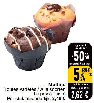 Promotions Muffins - Produit maison - Cora - Valide de 27/02/2024 à 04/03/2024 chez Cora