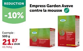 Promotions Empress garden aveve contre la mousse - Produit maison - Aveve - Valide de 28/02/2024 à 10/03/2024 chez Aveve