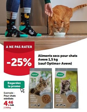 Promotions Aliments secs pour chats aveve - Produit maison - Aveve - Valide de 28/02/2024 à 10/03/2024 chez Aveve