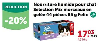 Promotions Nourriture humide pour chat selection mix morceaux en gelée felix - Purina - Valide de 28/02/2024 à 10/03/2024 chez Aveve