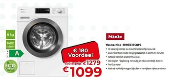 Promotions Miele wasmachine miwed335wps - Miele - Valide de 26/02/2024 à 31/03/2024 chez Exellent