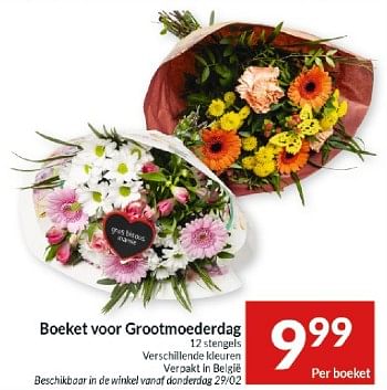 Promoties Boeket voor grootmoederdag - Huismerk - Intermarche - Geldig van 27/02/2024 tot 03/03/2024 bij Intermarche