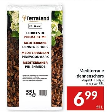 Promoties Mediterrane dennenschors - Terraland - Geldig van 27/02/2024 tot 03/03/2024 bij Intermarche