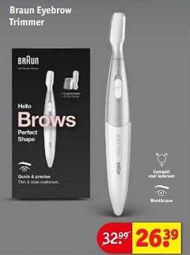 Promoties Braun eyebrow trimmer - Braun - Geldig van 27/02/2024 tot 10/03/2024 bij Kruidvat