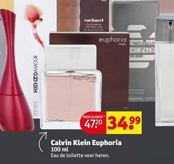 Promoties Calvin klein euphoria eau de toilette voor heren - Calvin Klein - Geldig van 27/02/2024 tot 10/03/2024 bij Kruidvat