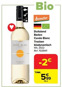 Duitsland baden cuvée blanc trocken biodynamisch Wit-Witte wijnen