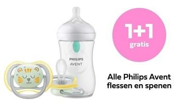 Promoties 1+1 gratis alle philips avent flessen en spenen - Philips - Geldig van 26/02/2024 tot 03/03/2024 bij Plein