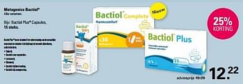 Promoties Bactiol plus capsules - Metagenics - Geldig van 21/02/2024 tot 09/03/2024 bij De Online Drogist