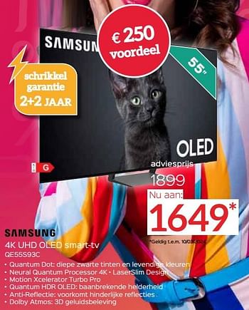 Promoties Samsung 4k uhd oled smart-tv qe55s93c - Samsung - Geldig van 26/02/2024 tot 31/03/2024 bij Selexion
