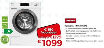 Promoties Miele wasmachine miwed335wps - Miele - Geldig van 26/02/2024 tot 31/03/2024 bij Exellent