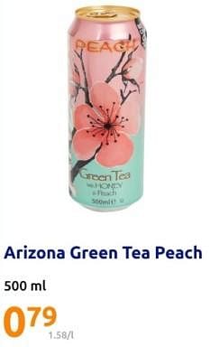 Promoties Arizona green tea peach - Arizona - Geldig van 28/02/2024 tot 05/03/2024 bij Action