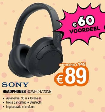 Promotions Headphones sowhch720nb - Sony - Valide de 26/02/2024 à 31/03/2024 chez Expert