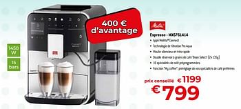 Promoties Melitta espresso - mx6761414 - Melitta - Geldig van 26/02/2024 tot 31/03/2024 bij Exellent