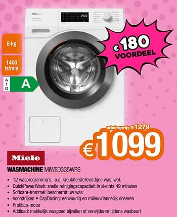 Promoties Miele wasmachine miwed335wps - Miele - Geldig van 26/02/2024 tot 31/03/2024 bij Expert