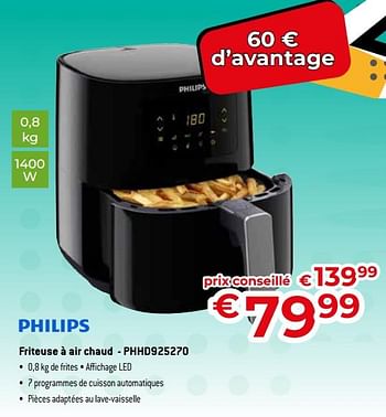 Promotions Philips friteuse à air chaud - phhd925270 - Philips - Valide de 26/02/2024 à 31/03/2024 chez Exellent