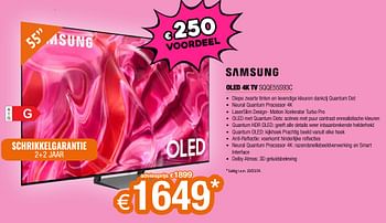 Promoties Samsung oled 4k tv sqqe55s93c - Samsung - Geldig van 26/02/2024 tot 31/03/2024 bij Expert