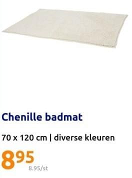 Promoties Chenille badmat - Huismerk - Action - Geldig van 28/02/2024 tot 05/03/2024 bij Action