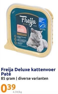 Promoties Freija deluxe kattenvoer pate - Freija - Geldig van 28/02/2024 tot 05/03/2024 bij Action