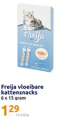 Promoties Freija vloeibare kattensnacks - Freija - Geldig van 28/02/2024 tot 05/03/2024 bij Action