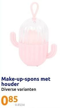 Promoties Make-up-spons met houder - Huismerk - Action - Geldig van 28/02/2024 tot 05/03/2024 bij Action