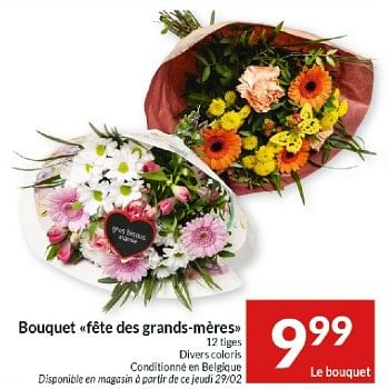 Promotions Bouquet féte des grands-méres - Produit maison - Intermarche - Valide de 27/02/2024 à 03/03/2024 chez Intermarche