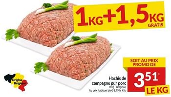 Promotions Hachis de campagne pur porc - Produit maison - Intermarche - Valide de 27/02/2024 à 03/03/2024 chez Intermarche