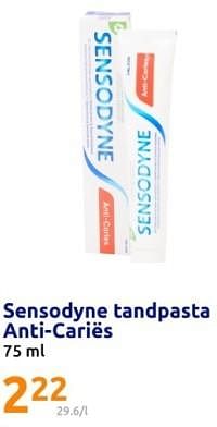 Promoties Sensodyne tandpasta anti-caries - Sensodyne - Geldig van 28/02/2024 tot 05/03/2024 bij Action