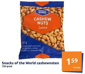 Promoties Snacks of the world cashewnoten - Snacks of the World - Geldig van 28/02/2024 tot 05/03/2024 bij Action