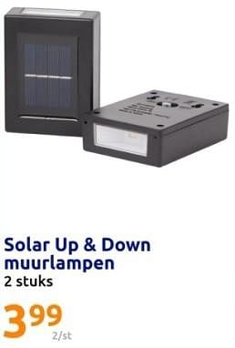 Promoties Solar up + down muurlampen - Solar - Geldig van 28/02/2024 tot 05/03/2024 bij Action