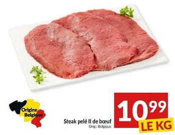 Promotions Steak pelé ii de boeuf - Produit maison - Intermarche - Valide de 27/02/2024 à 03/03/2024 chez Intermarche