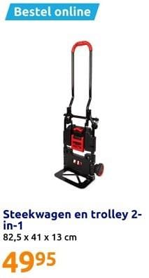 Promoties Steekwagen en trolley 2 in 1 - Huismerk - Action - Geldig van 28/02/2024 tot 05/03/2024 bij Action