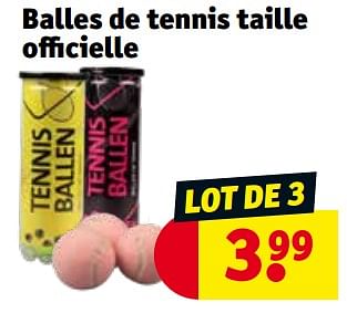 Promotions Balles de tennis taille officielle - Produit maison - Kruidvat - Valide de 27/02/2024 à 10/03/2024 chez Kruidvat