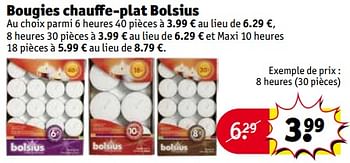Promotions Bougies chauffe-plat bolsius - Bolsius - Valide de 27/02/2024 à 10/03/2024 chez Kruidvat