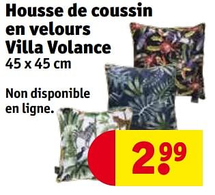 Promotions Housse de coussin en velours villa volance - Villa Volance - Valide de 27/02/2024 à 10/03/2024 chez Kruidvat