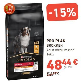 Promoties Pro plan brokken adult medium kip - Purina - Geldig van 28/02/2024 tot 10/03/2024 bij Tom&Co