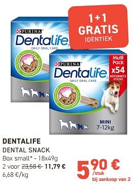 Promoties Dentalife dental snack box small - Purina - Geldig van 28/02/2024 tot 10/03/2024 bij Tom&Co